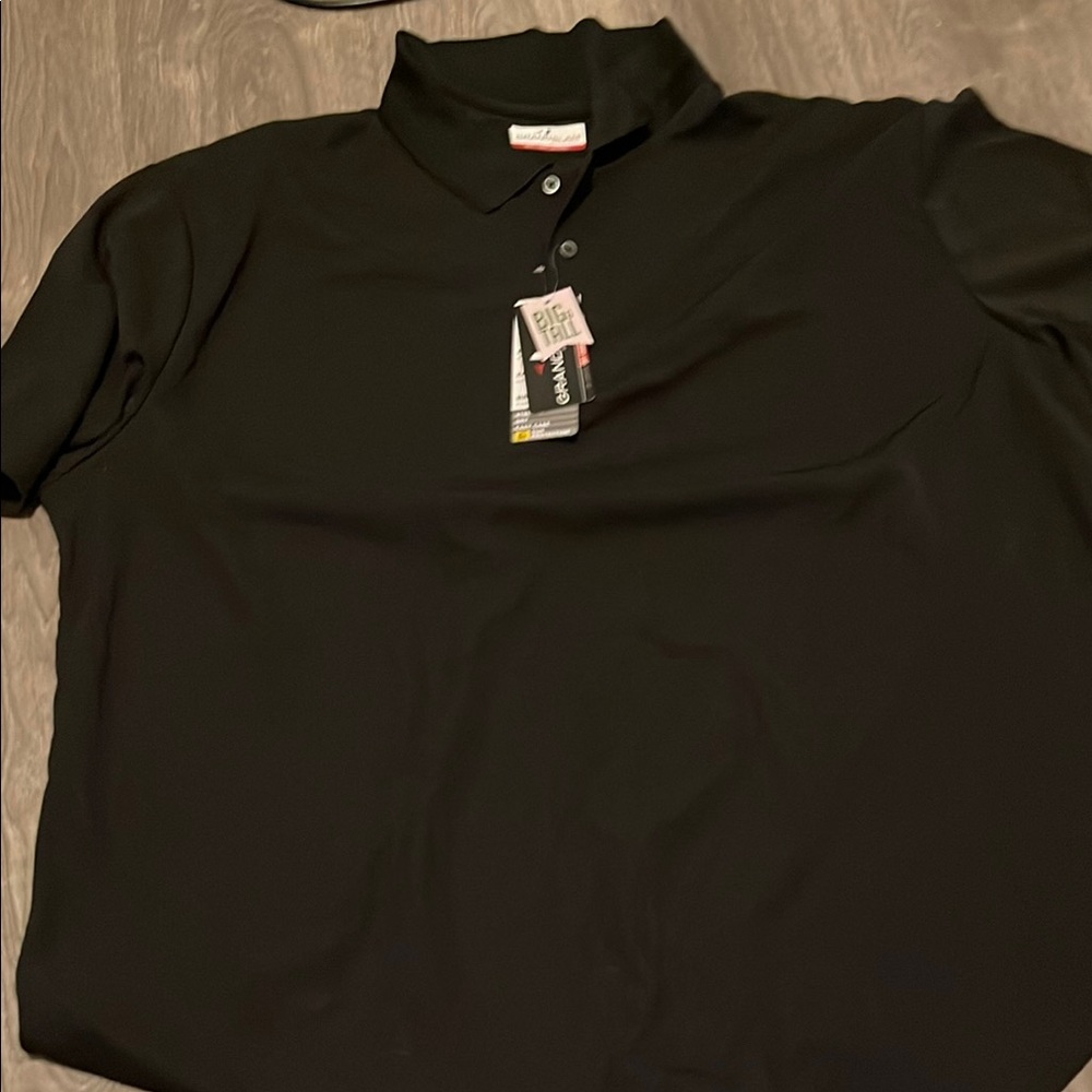Grand Slam Black Polo Shirt Casual Cotton Blend